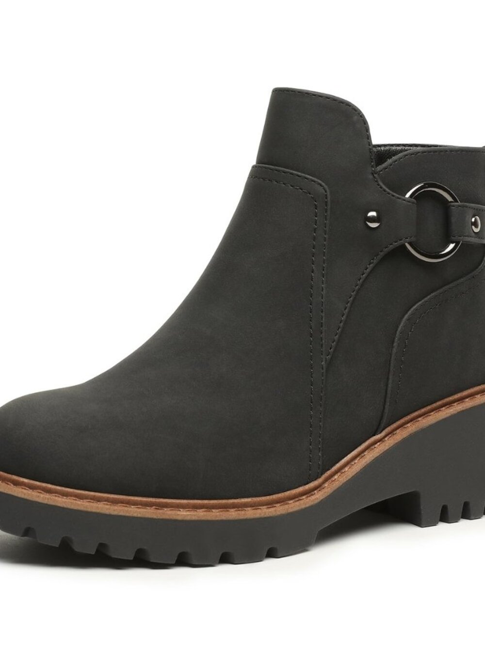 Womens Ankle Boots Chunky Low Heel Short Booties Dress Fall Boots